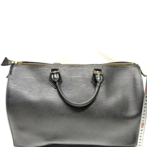 Vintage Louis Vuitton Epi Speedy 35 Black Leather Satchel Boston Bag Gold - Picture 3 of 15